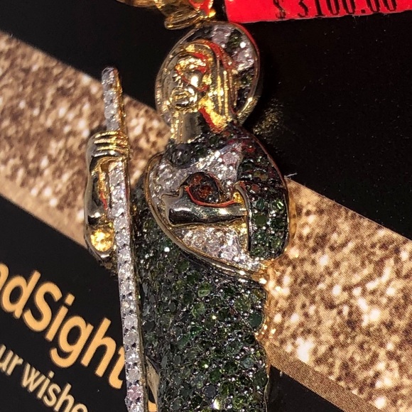 Jesus REAL DIAMOND pendant NOT CZ NOT LAB MADE Wow - Picture 9 of 9